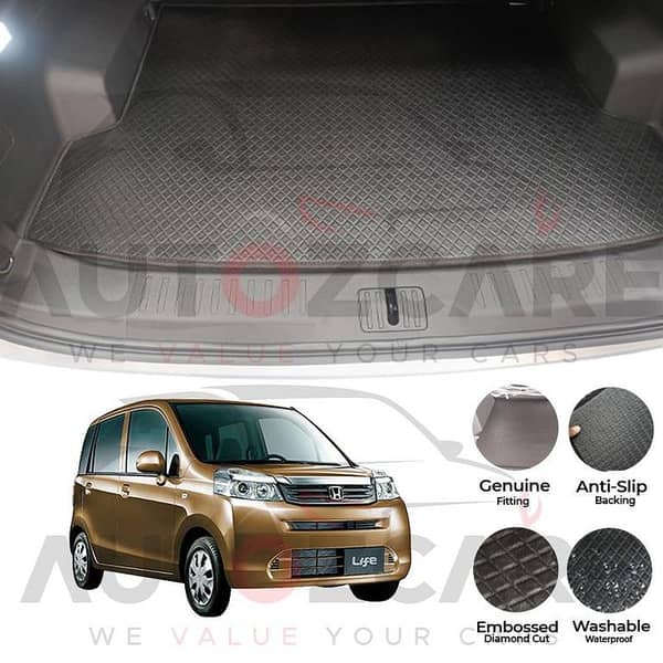 Honda Life Diva China Rexine Custom-Size Trunk Mat - Model 2008-2014