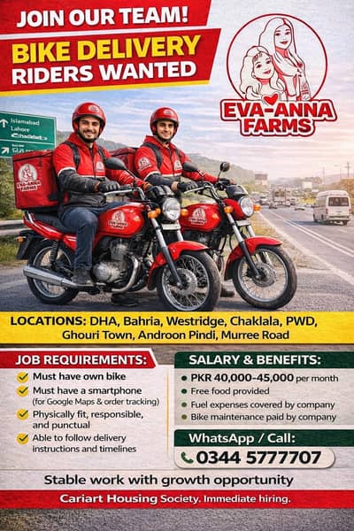 Delivery Riders Jobs || Rider Jobs | Experienced Rider Required Urgent