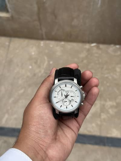 Original casio beside watch  with premium leather strap