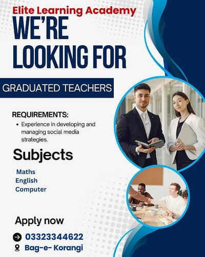 Teacher Required, Full Time Job, Graduated Teachers, Need Teachers