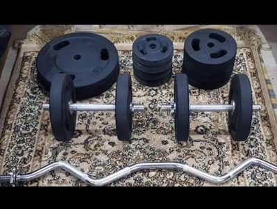 rubber dumbbell weight plates multi gym bench press chest barbell