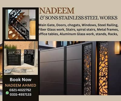 Stairs/Doors/Main Gates/Grills/Windows/Solar Work/Channels/T Iron
