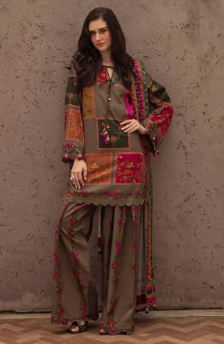 3 pcs women trneding unstitched suit