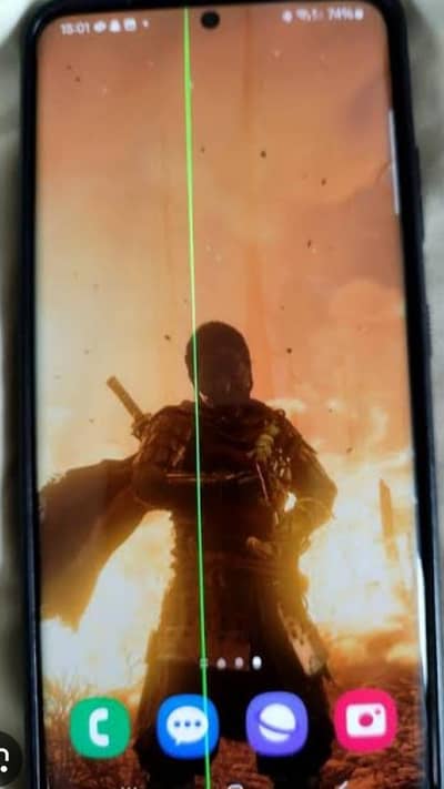 S21 Plus panel with Green Line