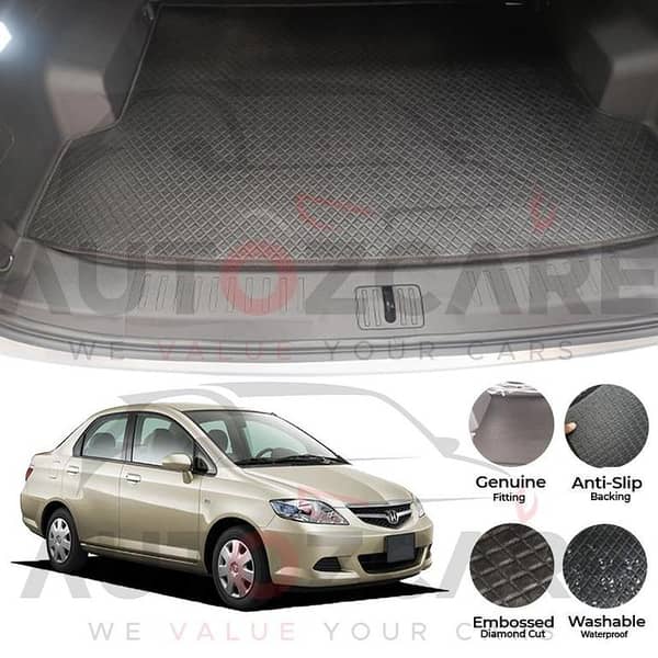 Honda Fit Aria China Rexine Custom-Size Trunk Mat - Model 2002-2008