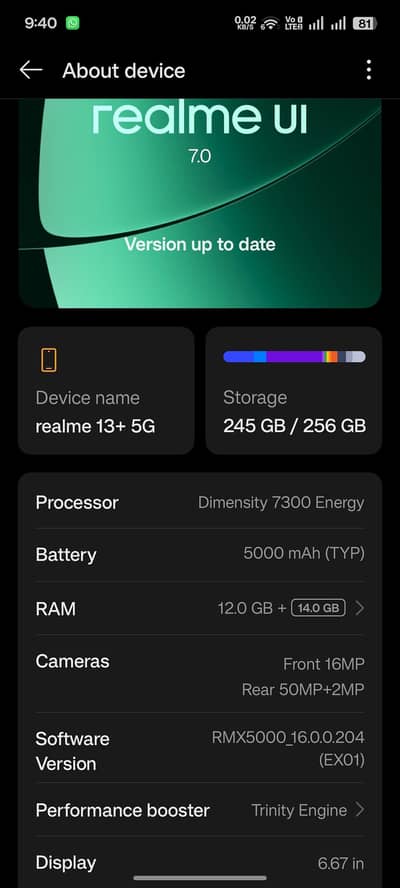 realme 13 plus 5g 12gb ram