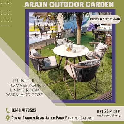 Rattan garden Lawn, Outdoor patio dining chairs, Restaurant furniture