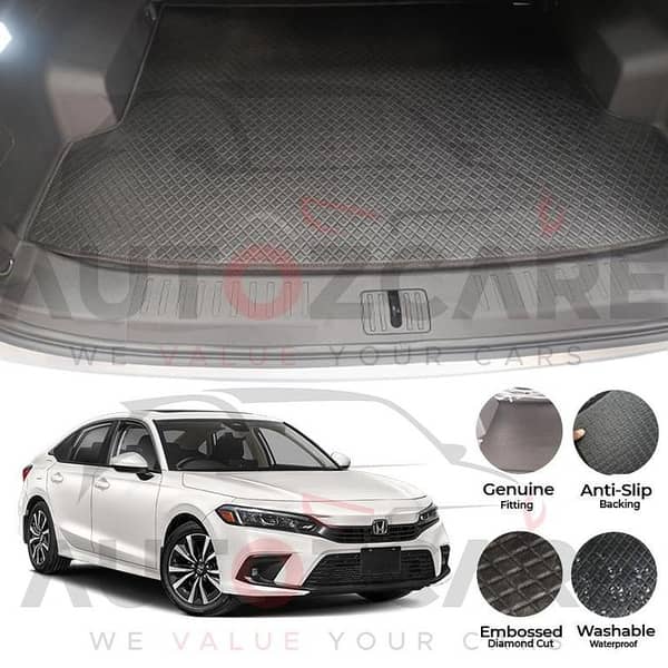 Honda Civic RS China Rexine Custom-Size Trunk Mat - Model 2022 - 2025
