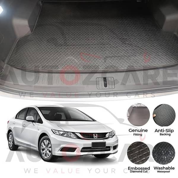 Honda Civic Rebirth China Rexine Custom-Size Trunk Mat - Model 2013-2016