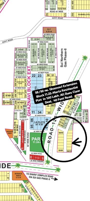 58/50 no. Ghaznavi Extension Block 11.25-Marla 100 Lakh. All Dues Clear Deal, 40 Feet Road. Best Location For Constructing Your Dream House in Bahria Town Lahore.