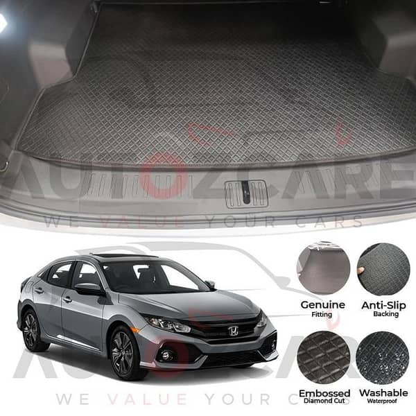 Honda Civic China Rexine Custom-Size Trunk Mat - Model 2017-2021