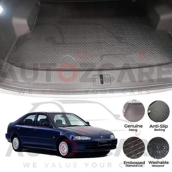 Honda Civic China Rexine Custom-Size Trunk Mat - Model 1992-1995