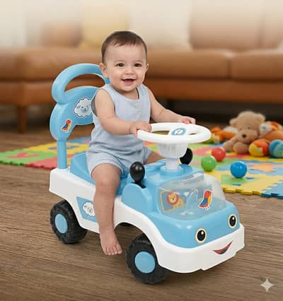 Baby riding car with lights alnd back suppor