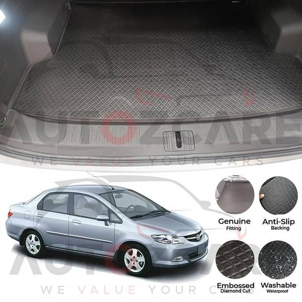 Honda City China Rexine Custom-Size Trunk Mat - Model 2003-2008