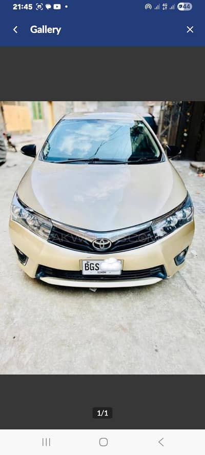 Toyota Gli Automatic 2016 Model Sindh Registered