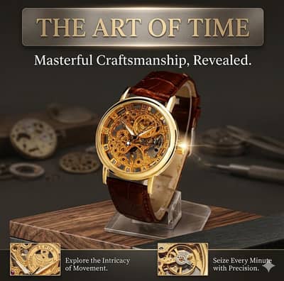 Luxury Brown Leather Watch for Men