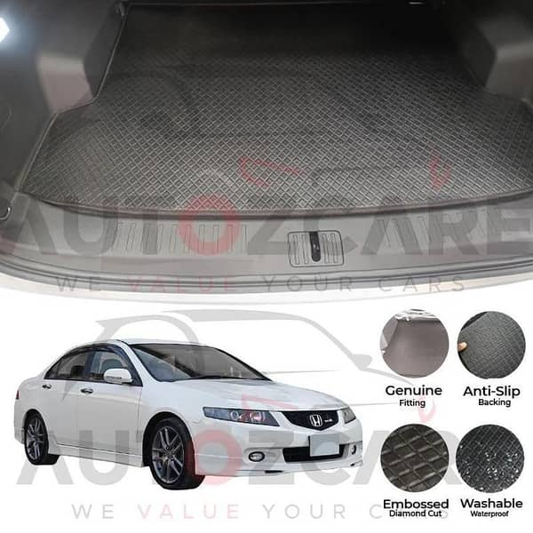 Honda Accord CL7/CL9 China Rexine Custom-Size Trunk Mat - Model 2002-2007