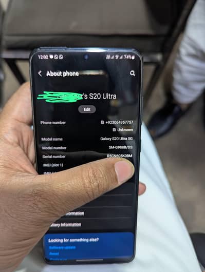 samsung s20u 5g official PTA approved with box