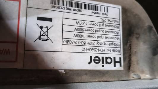 Haier oven for sale model no HDN-2690EGC