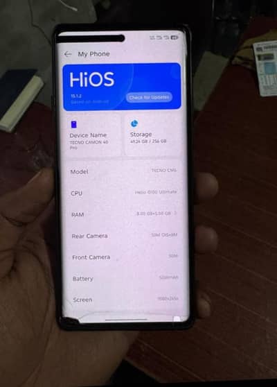Tecno camon 40 pro 8/256 PTA official approve hai location attock
