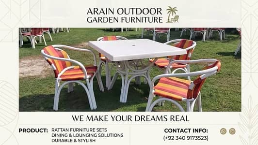 Round Dining Table/Dining UPVC chairs/restaurants furniture/Lawn chair
