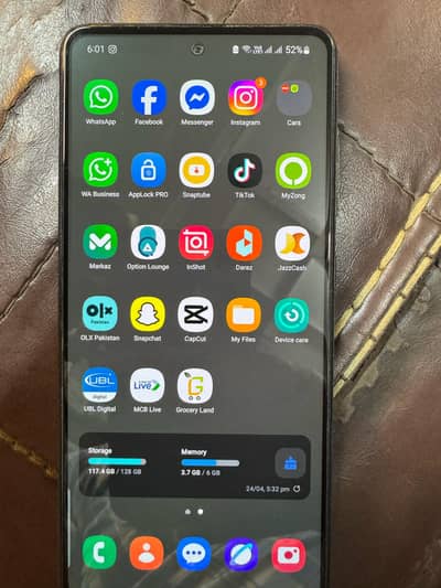 Samsung A51 6gb ram 128gb rom 10 by 10 condition hai