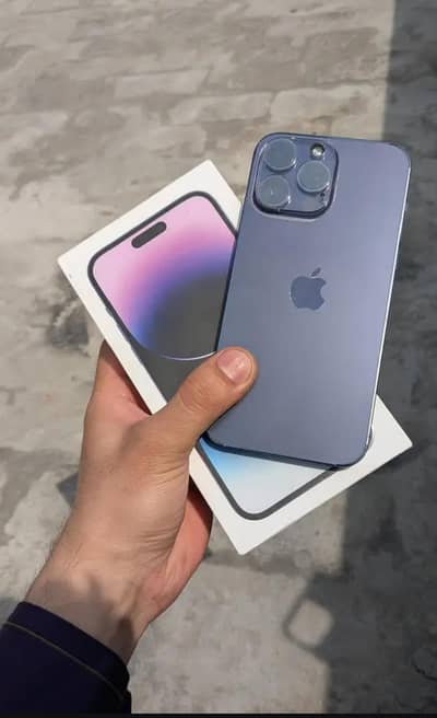 Iphone 14 pro jv 128gb waterpack only box 4 month sim time