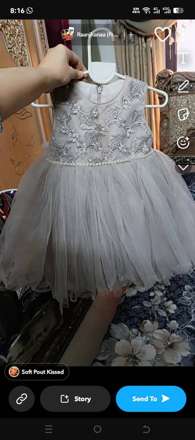 baby frock just as new 2 time used only