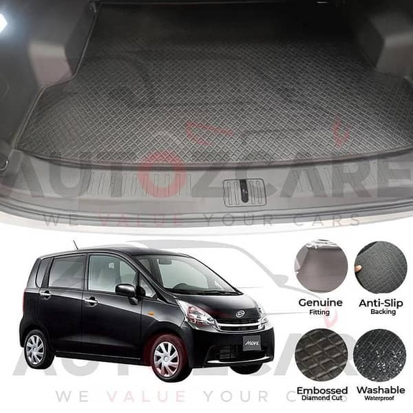 Daihatsu Move China Rexine Custom-Size Trunk Mat - Model 2011-2014