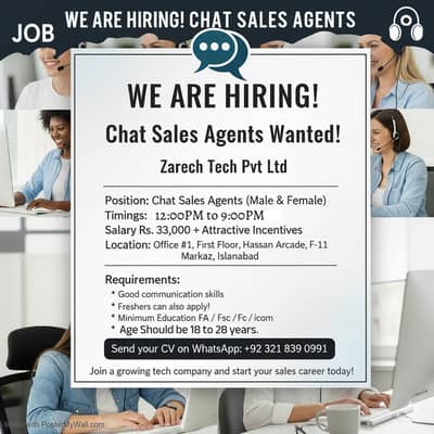 Day Time Call Center Job Available For Male & Female in Islamabad