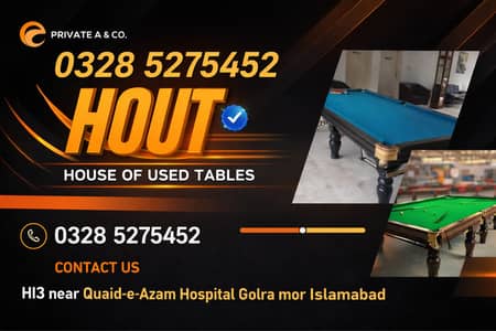 Snooker Tabls in Islamabad/Billiards/Pool /Snooker table for sale