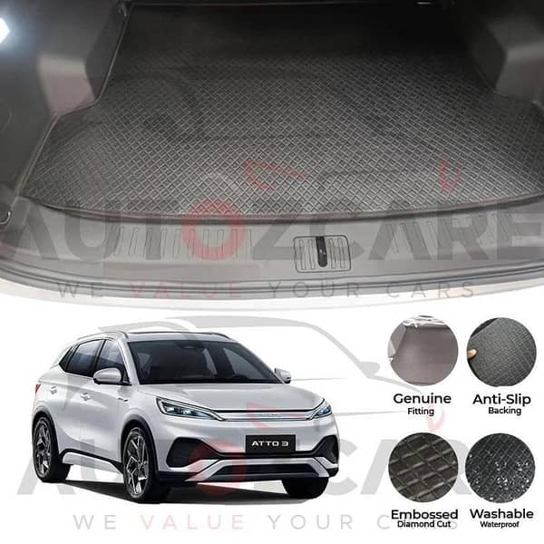 BYD ATTO 3 China Rexine Custom-Size Trunk Mat - Model 2024-2025