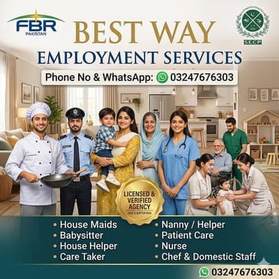 Maids/Babysitter/Cook/Driver/Patient Care/Nanny/Helper /Available