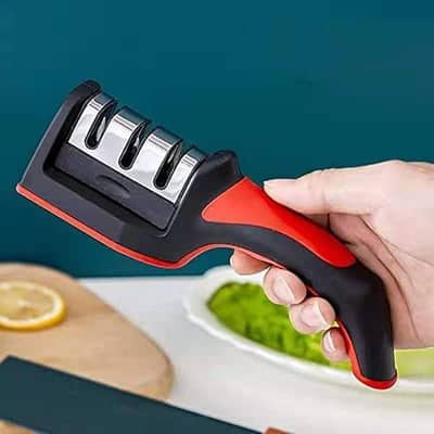 3-in-1 Knife Sharpener Stainless Steel Ergonomic