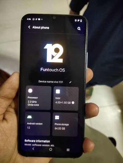vivo y21 4/64 10/8 condition available for sale