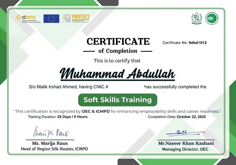 SKILL CERTIFICATE 3