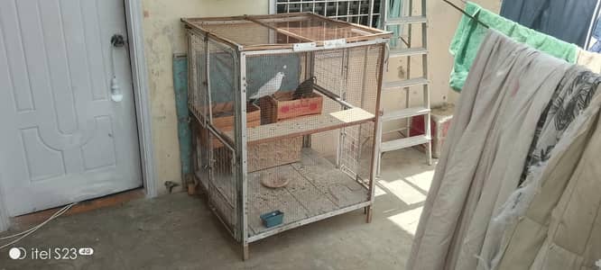 1 of 1 handmade huge steel cage ( foldable )