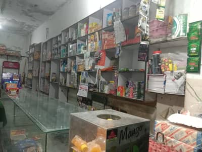 Glass counter and rags