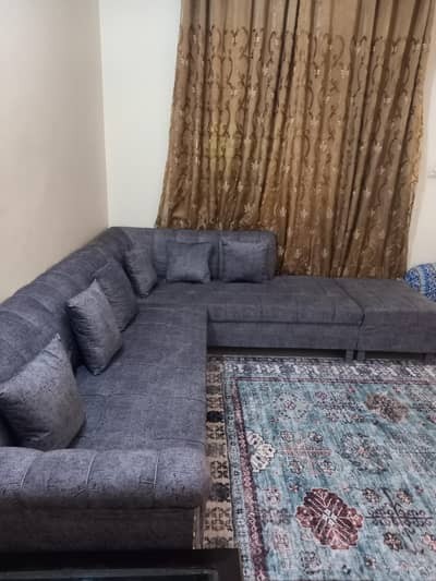 l shap sofa gray colour 6 seatrs