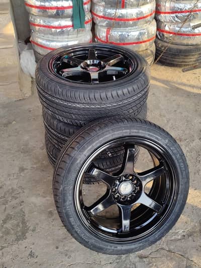 17 INCH TE37 with tyres