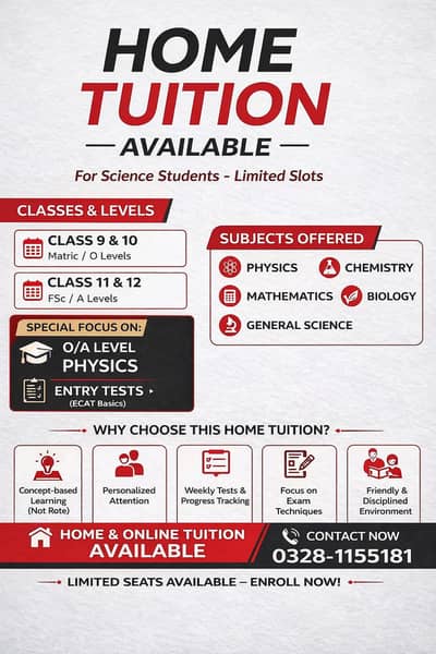 Tuition Teacher available near Askari X