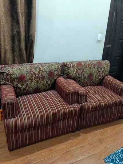 2 sofas single seats