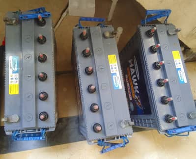 3 batteries hawk 300ah 18months used