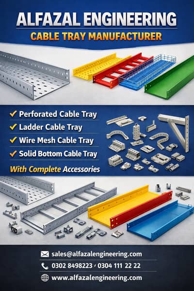 Cable Tray / Perforated Cable trays / Manufacturer/ in lahore