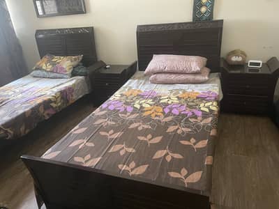 Wooden bedset newly polished