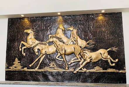 Emblem 3d wall mural sculpture