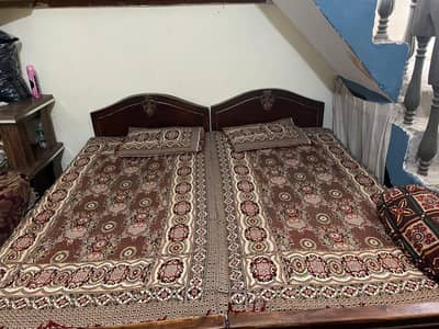 Strong Wooden Bed for Sale"