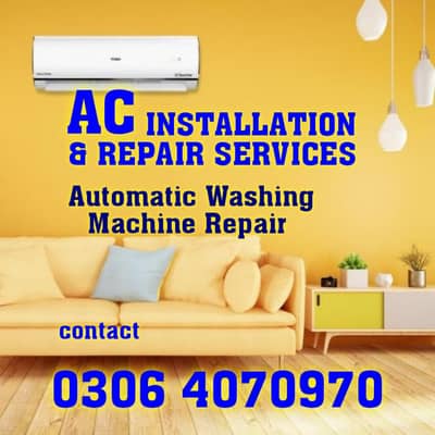 AC INSTALLATION | AC REPAIR | AUTOMATIC WASHING MACHINE REPAIR