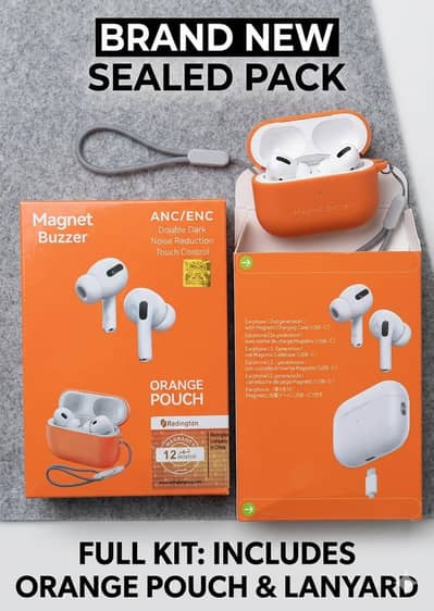 Magnet Buzzer ANC  Earbuds - Brand New - Sealed Pack - 1 Year Warranty