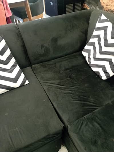 L shape sofa set